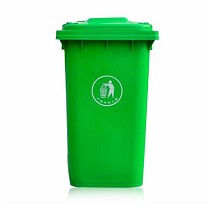 吉冠 户外塑料垃圾桶 54*47*93 120L 绿色