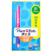 缤乐美（PaperMate）5120610 0.7mm意趣四色圆珠笔Q1 12支/盒 单盒 休闲色