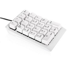 战翼 T20 22键有线USB迷你数字机械小键盘 青轴 自主可换轴 白色