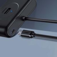 绿联（UGREEN）CR113 USB集线器 一拖四多接口转换器0.5米 单个 黑色 