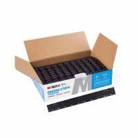 晨光（M&G）ABSN2604 装订条 A4/10孔7.5mm扣式装订100支/盒 单盒 黑色