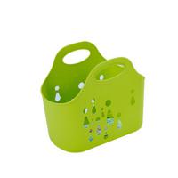 茶花（CHAHUA）11641K 水滴软浴筐 洗澡篮 塑料材质 绿色 26.5*14.5*24.5cm