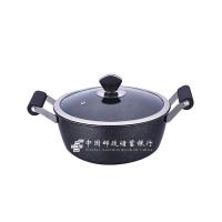 艾铂赫（IBOH）BH-T527 烹饪锅具 优品生活不粘锅三件套 邮政LOGO定制500套起(丝印(北京) 工期25-30天) 单套 黑色