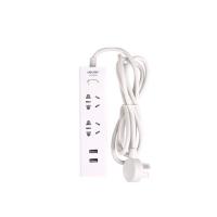 得力（deli）18216 4插位（含2位USB插口）1.8米延长线多功能电源插座 白色