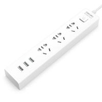 得力（deli）18288 新国标智能USB插座 3USB接口+3孔 总控1.8米 白色