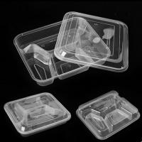 河马 HM-4 四格打包盒透明环保注塑餐盒快餐盒 150套/箱