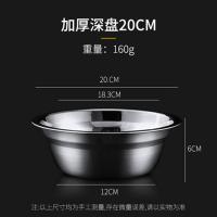 宏艺（hoomyi） SUS304食品接触用特厚不锈钢汤盆 20cm不锈钢盆餐盆汤盆单个