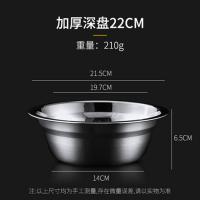 宏艺（hoomyi） SUS304食品接触用特厚不锈钢汤盆 22cm不锈钢盆餐盆汤盆单个