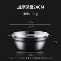 宏艺（hoomyi） SUS304食品接触用特厚不锈钢汤盆 24cm不锈钢盆餐盆汤盆单个