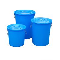 森亿（SENYI）铁柄圆形垃圾桶 大容量水桶 尼龙材质 50L 40*40cm 蓝色