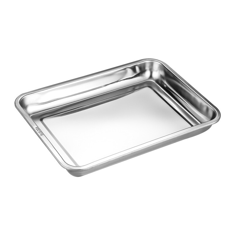 德雅泰(deyatai)304不锈钢托盘 32x22x4.8 银色