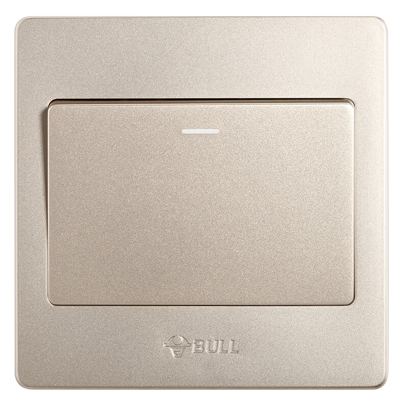 公牛(bull)g06k112c 一开双控开关 86型面板 香槟金 暗装