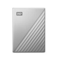 西部数据(WD) 4TB Type-C 4T移动硬盘 My Passport Ultra2.5英寸 银色 高速 便携 密码保护 兼容Mac
