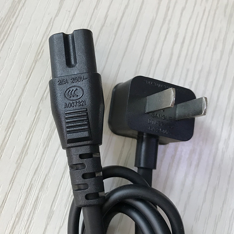 tcl 1.2米弯头8字电源线 电视机电源连接线 8字通用电源线 0.75mm