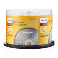 飞利浦（PHILIPS）CD-R空白光盘 刻录盘 52速700M 桶装50片