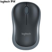 罗技（Logitech）M185 鼠标 黑色灰边 带无线2.4G接收器