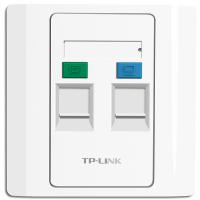 TP-LINK TL-EF002 双口信息面板 86型工程级电脑光纤宽带网线网络墙壁插座开关空板 (需另购模块)