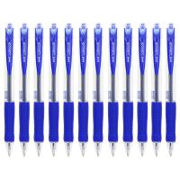 三菱（Uni）SN-100按动式圆珠笔 0.5mm圆珠笔 学生用笔 办公文具签字笔 蓝色 12支装