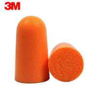 3M 1100泡棉耳塞 子弹型轮廓设计 降噪效果好 200副装（无绳款）橙色