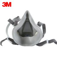 3M 6200防毒面具半面罩头戴式防护面具主体双滤盒 防有机气体 6200半面具